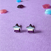 Asexual Star Stud Earrings